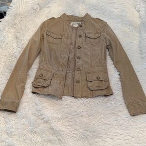 Aeropostale Women's Utility Jacket in Tan